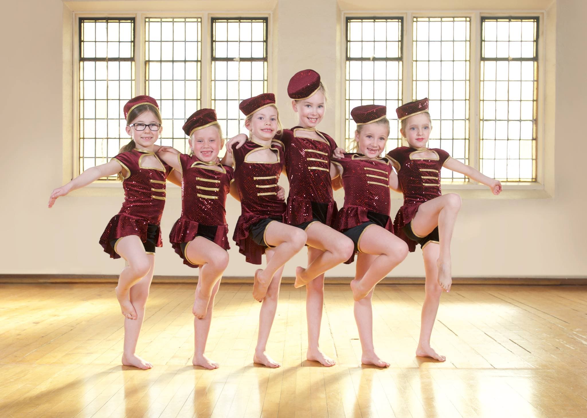 Dance students in action